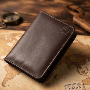Passport Wallet – Dark Brown