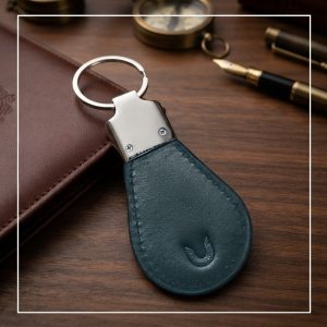 Leather Keychain – Green