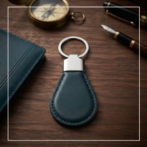 Leather Keychain – Green