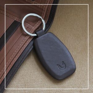 Leather Keychain – Dark Brown