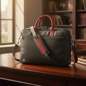 Lahore Laptop Bag – Black Red/Silver