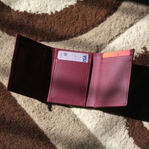 Unisex Trifold Wallet – Maroon