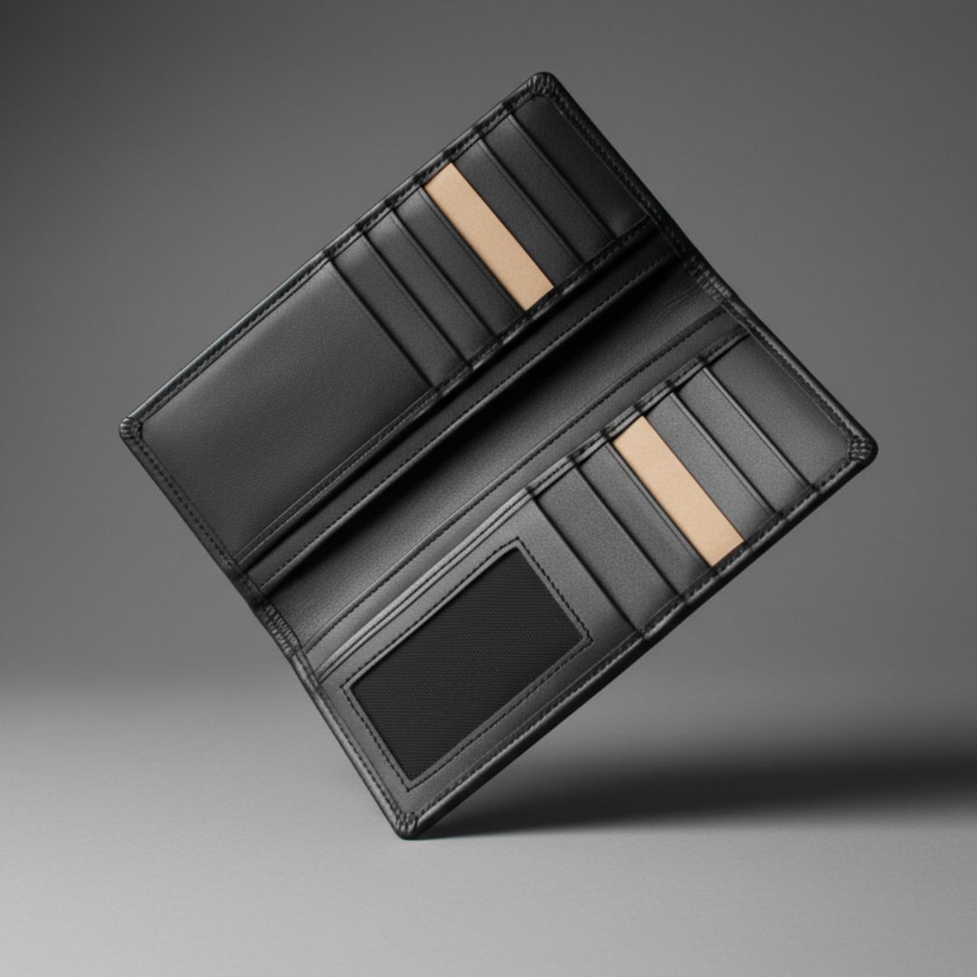 Islamabad Long Wallet - Black Off-White - Image 3