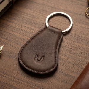 Leather Keychain – Dark Brown